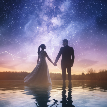 silhouettes-main-ciel-etoile-lac