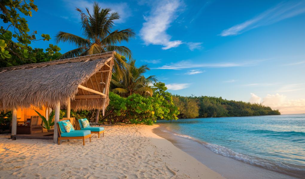 paillote-toit-chaume-mer-turquoise