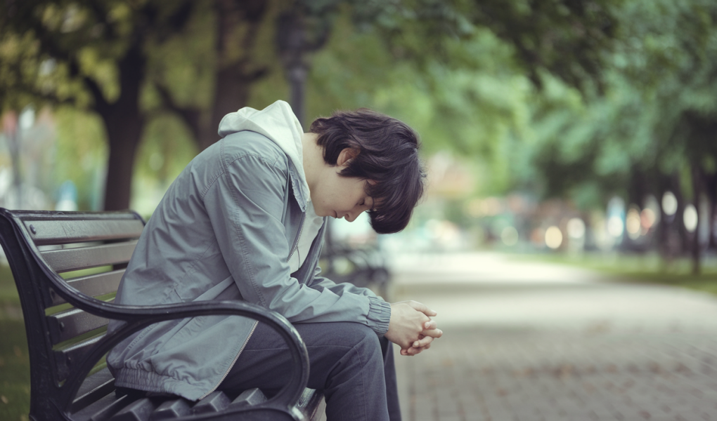 personne-dos-banc-parc-arbres